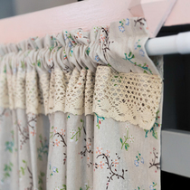 American Countryside Fields Garden Halfcord Fabric Art Cotton Linen Kitchen Nordic Short Curtain small curtain dust-proof curtain Decorative Curtains Shelter