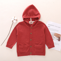 Rabbi spring summer childrens clothing baby clothes boy cotton hoodie Jersey Womens baby single-breasted sweater coat