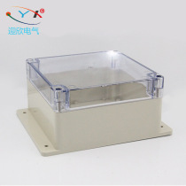 160 * 160 * 90mm outdoor waterproof junction box transparent cover with ear power sub-wire box square housing