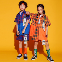 Childrens hip-hop hip-hop dance costumes for boys and girls jazz dance June 1 childrens hiphop drum tide performance suit