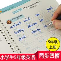 Pep English synchronous groove practice copybook pupils hard-pen calligraphy calligraphy this fifth grade practice copybook grade dot English writing pen copybook calligraphy 5 grade copybook