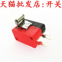 DOUBLE MICRO SWITCH V-155-2C25 SILVER CONTACT 16A250V FOOT 4 8MM COPPER WHEEL RED COVER ON BLACK