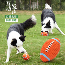 Pet Dog Toy Puppy Alone Interaction Relieves Boredom Resisting Biting Sound Toy Ball Large Dog Golden Retriever Grinding Teddy