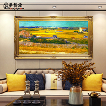 Van Gogh famous Harvest Hand Painted oil painting US-style Living Room Decoration Painting Xuan Guan Restaurant Nordic Hung Painting Sofa Triptych