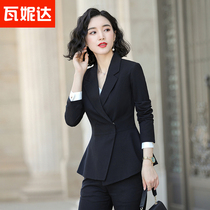 Positive Dress Womens Professional Clothing Jewelry Store Beauty Institute Suit Temperament Fan Fashion Suit High-end Work Clothes