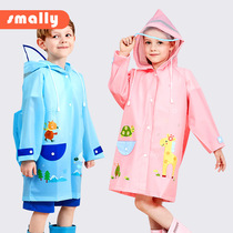 Smally children EVA raincoat with schoolbag for boys and girls Baby students full body poncho environmental Dinosaur Raincoat