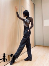 WAVE DANCE new net red Latin pants female adult Latin dance dress radish pants for men and women