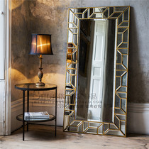 Spot neoclassical post-modern gold luxury porch decoration full-body floor mirror bedroom dressing mirror dormitory fitting mirror