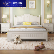 American bed 1 5 M simple 1 8m double master bed White single 1 2 princess wedding bed 1 35 Korean pastoral