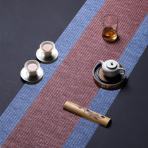 New paper woven Taiwanese tea mat fabric Zen dry bubble Chinese table flag tea table flag tea towel mat tea cloth