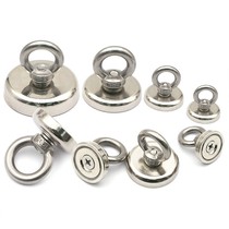 (Factory direct sales) strong magnetic iron strong neodymium iron boron magnet high strength round rubidium pendant salvage special magnet size to send rope
