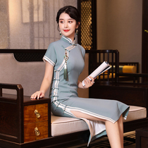 Jiangnan spring cheongsam 2021 new winter modified young retro temperament elegant Chinese style dress