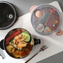 304 stainless steel instant noodle bowl lunch box with lid instant noodle eating bowl single student dormitory canteen chopsticks set