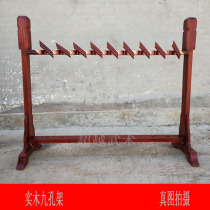 Eighteen general weapon rack weapon rack martial arts supplies solid wood drama martial arts nine holes eighteen holes vertical style