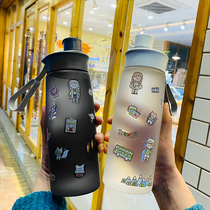 Plastic water cup anti-drop portable large-capacity space outdoor kettle male and female students sports fitness Cup 800ml