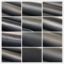 New black first layer real cowskin handmade bag leather material DIY card bag retro leather fabric soft and hard leather 2