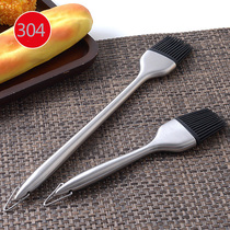 304 stainless steel silicone brush baking pancake electric cake pan food grade oil brush kitchen household high temperature resistant barbecue brush