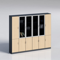 Office bookcase wood locker glass door with lock cabinet plate type boss table filing cabinet information file cabinet
