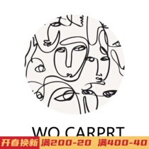 Turkish face art round carpet Northern Europe in wind simple carpet sample room dresser hanging basket mat