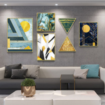 Living room decoration painting sofa background wall six modern simple Nordic dining room dining room back Crystal porcelain hanging painting mural