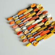 Japan OLYMPUS Olympus 25 Embroidery Thread Deep Yellow Ensemble Pure Cotton Thread Method Embroidery 434 Color All