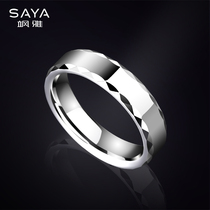 Sa Ya tungsten gold mens ring index finger single ring Korean version of the Tide Simple not fading net red Fashion female ring tail ring