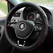  Leather car steering wheel cover 21 new sweat-absorbing non-slip wear-resistant four seasons universal special cowhide hand stitched handle cover