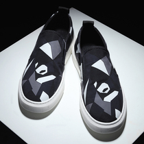  Summer mens shoes Breathable canvas shoes One-legged lazy shoes trend casual shoes loafers board shoes mens cloth shoes