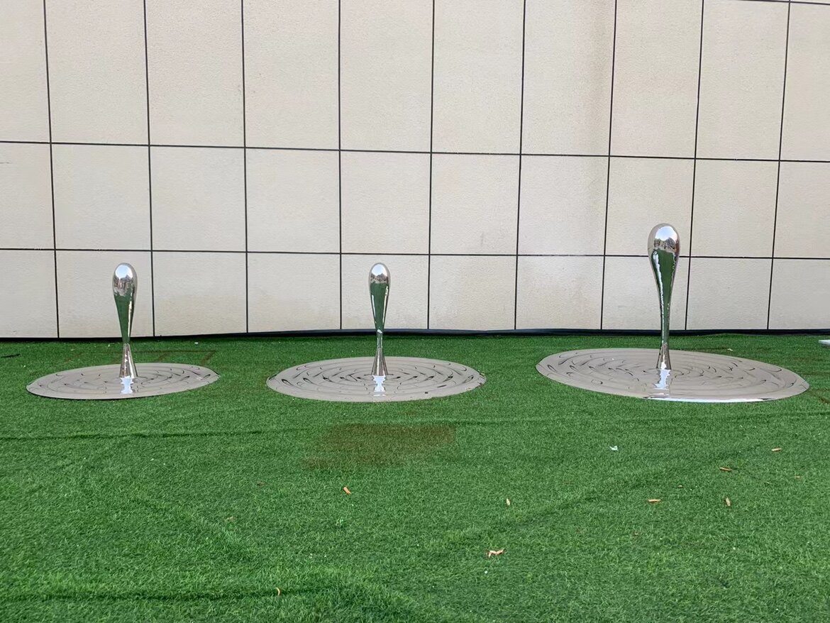 Glass Fiber Sculpture Pendulum STAINLESS STEEL CUSTOM FIGURE WATER DROP IDEA OUTDOOR CRAFT GIFT HEM ACCESSORIES