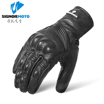 Mr. Motorcycle riding gloves men and women locomotive waterproof anti-fall Knight leather gloves windproof Four Seasons winter