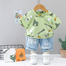 Male baby Summer boy suit summer 2022 New 1 a 3 year old baby child split small boy handsome two-piece set