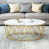 Nordic oval marble tea table top table brief postmodern light lavish TV cabinet Composition Creative Living room Home