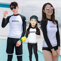 Couple swimsuit Parent-child family suit Long-sleeved trousers Split sunscreen wetsuit Jellyfish suit Mens and womens childrens swimsuit