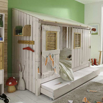 Childrens Villa bed Castle princess girl tree house bed Castle tree house bed childrens custom solid wood