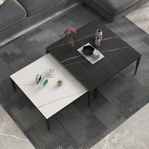2021 new coffee table table simple modern living room small household Nordic net red Marble rock plate coffee table
