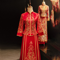 Xiuhe clothing bride 2021 new summer thin wedding dragon and phoenix coat Chinese wedding couples set men and women