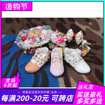 1 4 points BJD doll SD doll lace-up small floral single shoes