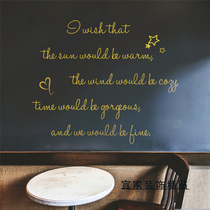 ins fashion inspirational English letter wall stickers bedroom living room sofa background wall flat decoration hollow stickers