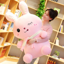  Scarf rabbit Cute bunny doll doll Large plush toy ragdoll bed sleeping pillow female gift