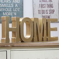 American light luxury gold Nordic English alphabet ornaments HOME pendulum ornaments hanging wall decoration photography props