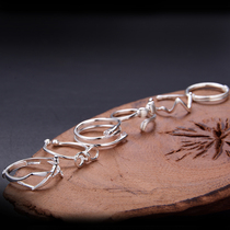 Foot Silver 990 all kinds of fresh wind New products sterling silver ring Joker trend personality simple and generous men and women