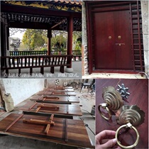  New Xiguan big house sliding door Antique beauty rely on solid wood guardrail villa door courtyard old-fashioned door customization