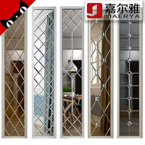 Fight mirror car side diamond silver tea mirror gray black mirror restaurant film and television background wall shoe cabinet border art glass