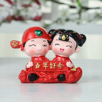 Resin crafts Wedding doll newlywed wedding gift Chinese gift wedding room creative home decoration ornaments