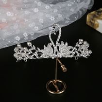 Wedding headdress 2021 new hair accessories trend veil headdress high-end French bridal crown crown wedding princess
