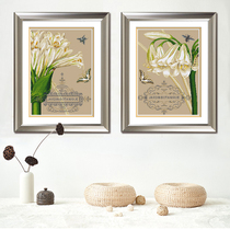 ABV Cross Embroidered Old Three Pure Cotton Living Room Book House Precision Printed New Au Style Fresh Flower Lilies