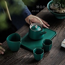 Retro Ceramics Fair Cup Merit Tea With Zero Matching Ancient Tea Road Sub-Tea Instrumental Uniform Cup Japan Style Hand Grip Tea Leak Cup