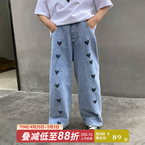 Princess Noor girl Summer thin Straight Drum Jeans Woman 2022 Little Submarine Gas High waist wide Leg Pants