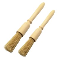 Car brush solid wood pig hair brush wood handle brush coffee machine environmental protection cleaning details brush air conditioning tuyere small round brush