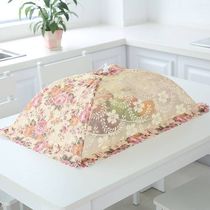 Vegetable Hood Foldable Meal Hood Anti-Fly Rice Hood Subtable Hood Rectangular Leftover Dish Bowl Hood Canopy Shelter Umbrella Food Cover